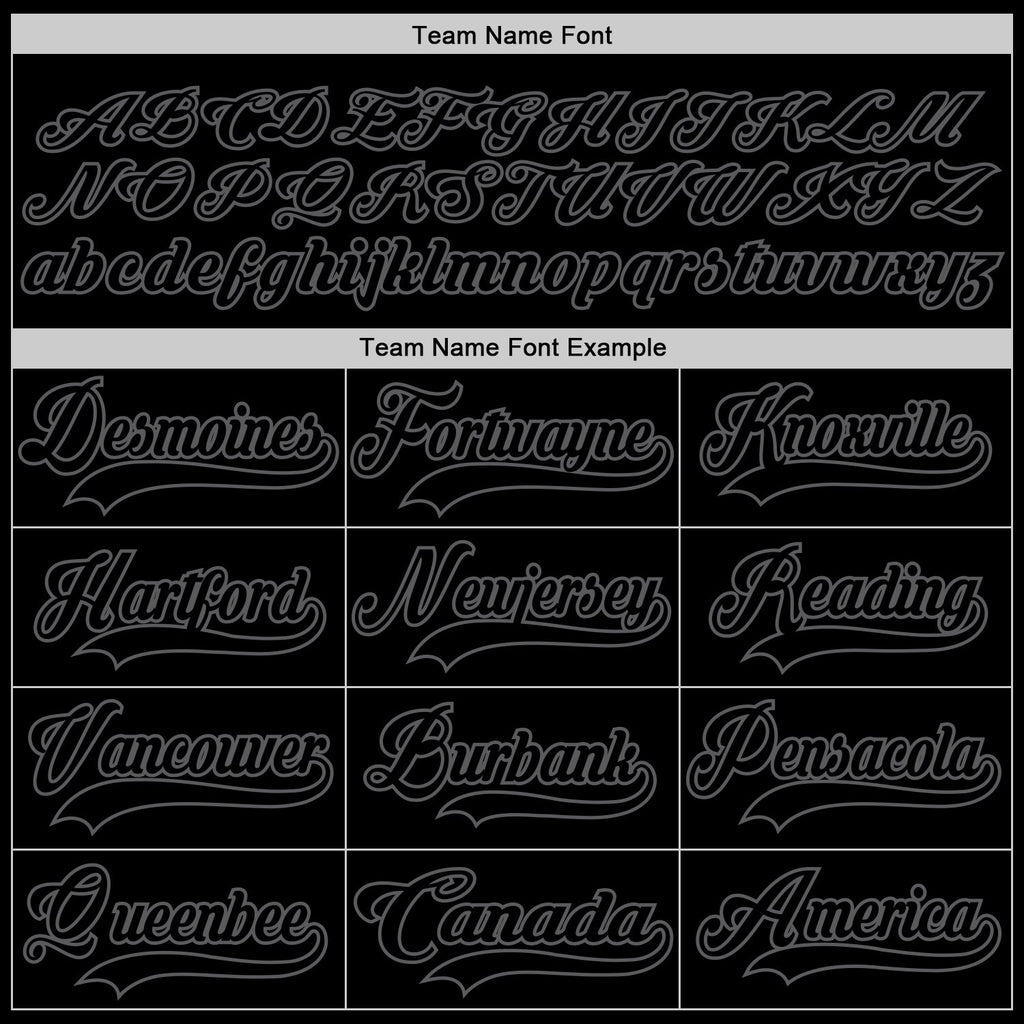 Custom Black Steel Gray Hockey Jersey