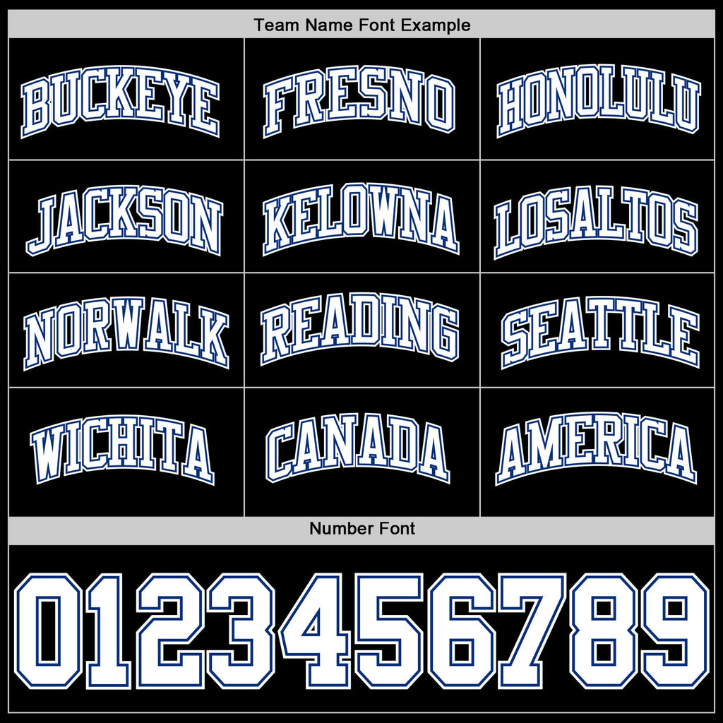 Custom Black White-Royal Authentic Basketball Jersey