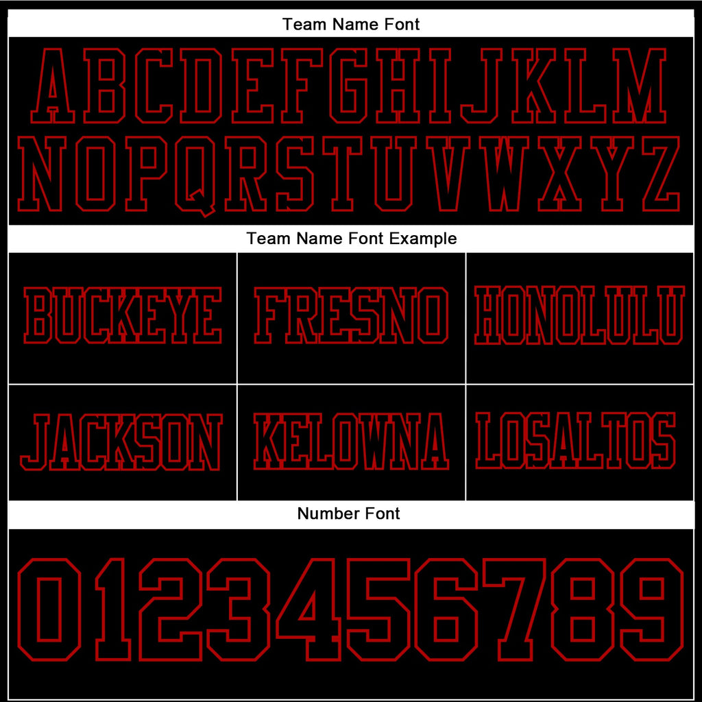 Custom Black Red Authentic Football Jersey