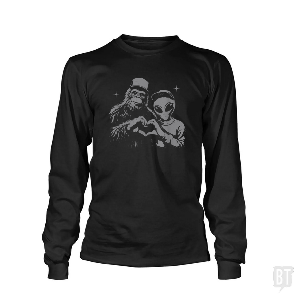 Bigfoot And Alien Long Sleeve