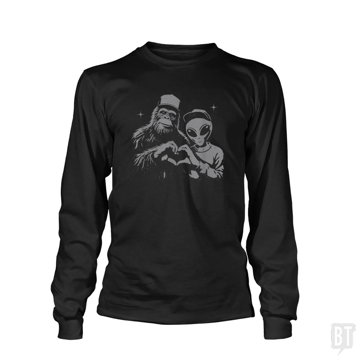 Bigfoot And Alien Long Sleeve