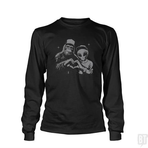 Bigfoot And Alien Long Sleeve