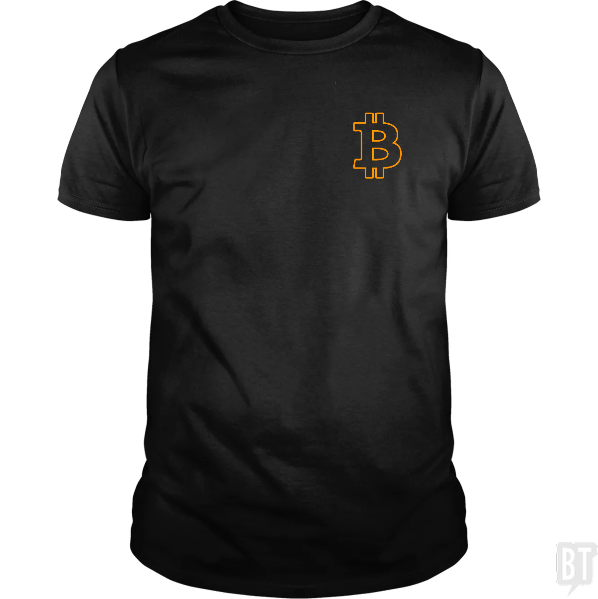 Bitcoin Logo Outline Left Chest