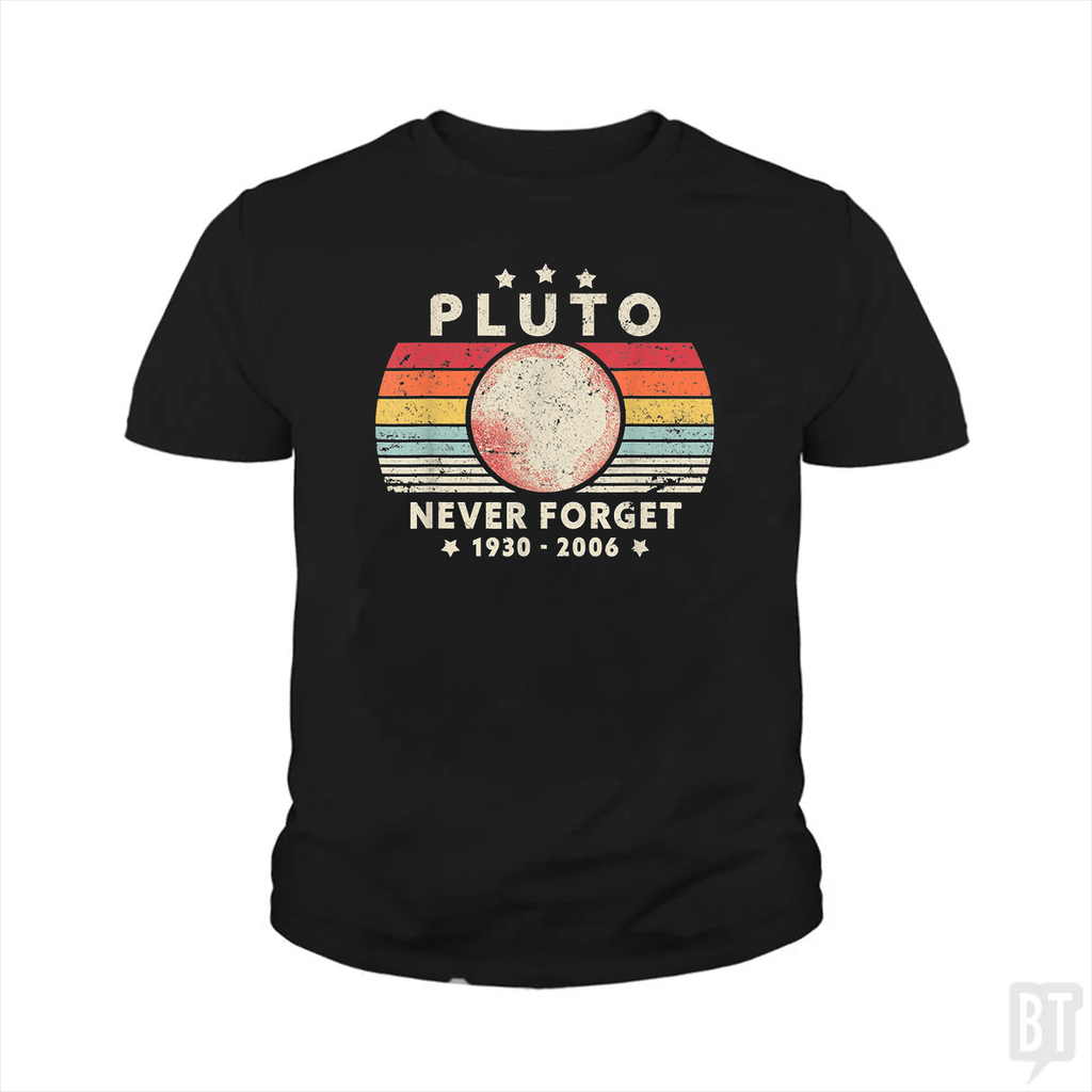 Never Forget Pluto Kids Shirt