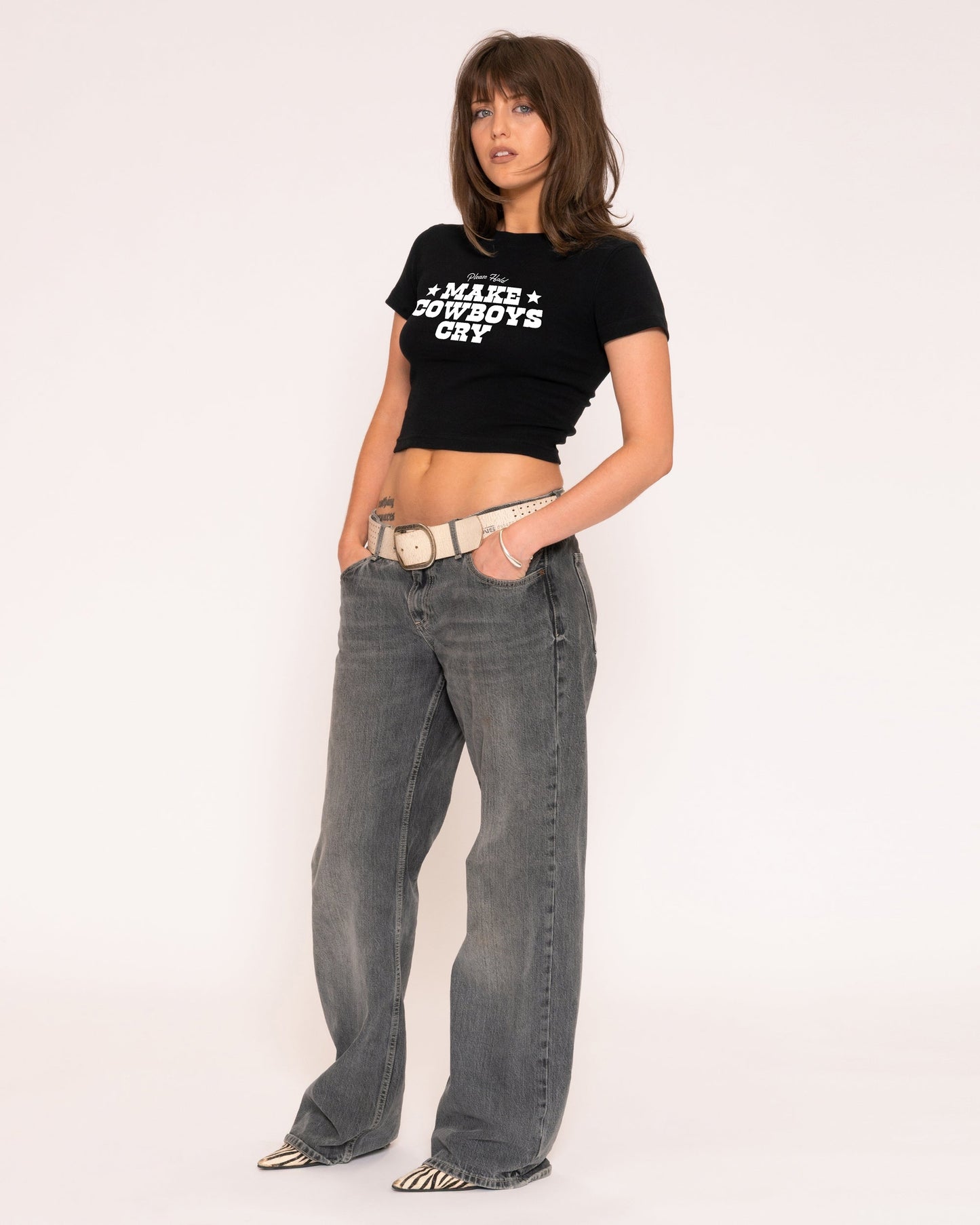 Make Cowboys Cry Baby Tee