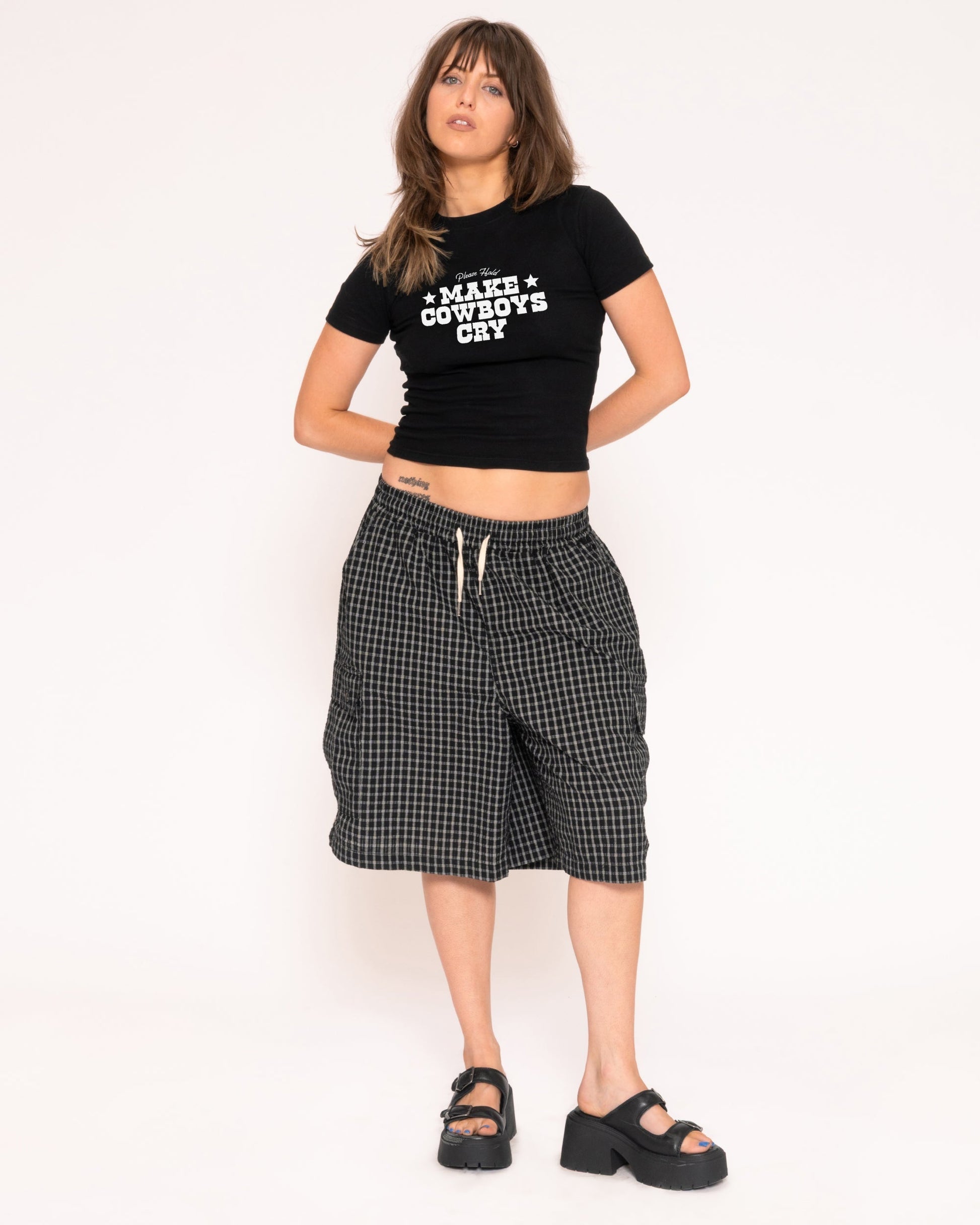 Make Cowboys Cry Longline Baby Tee