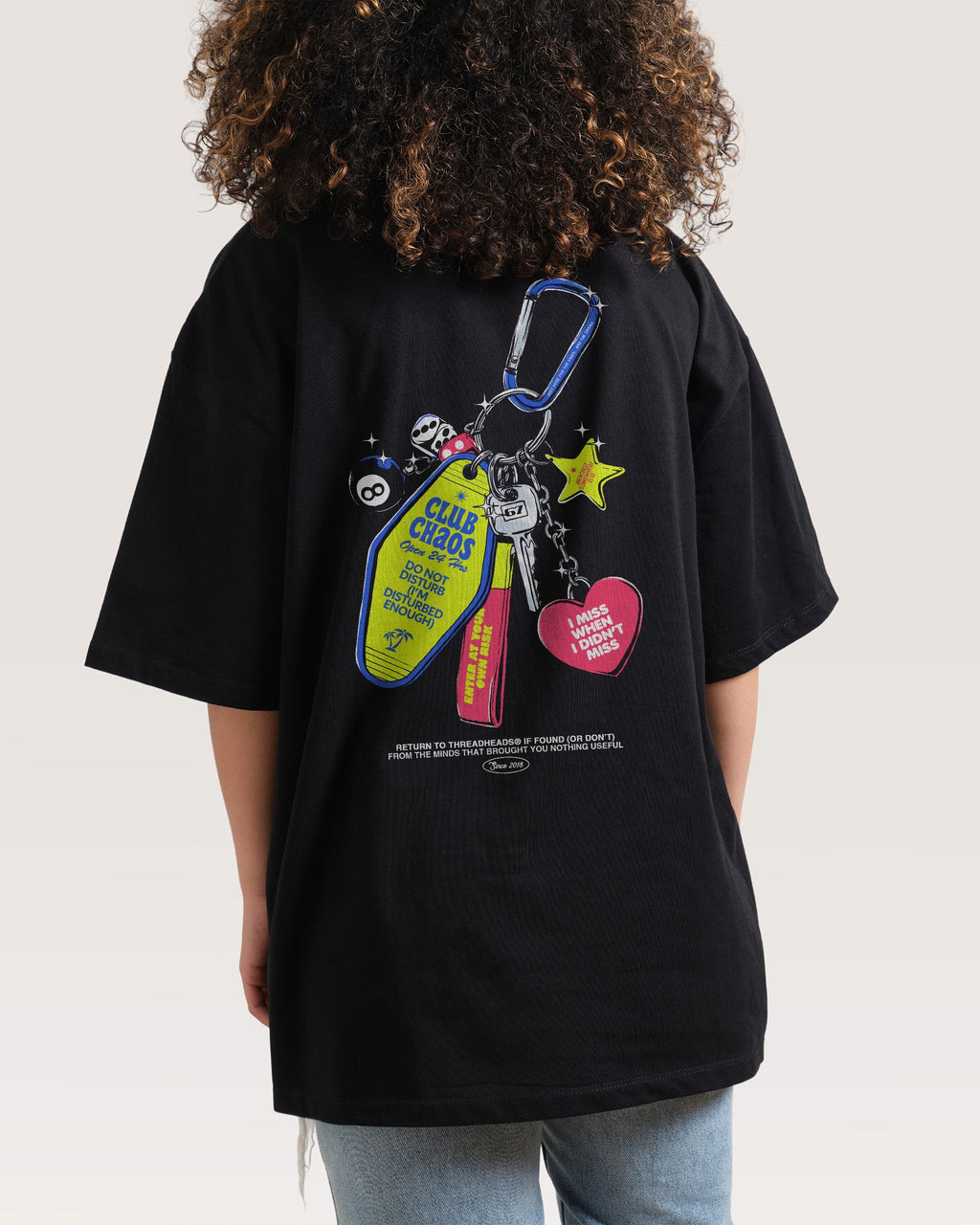 Club Chaos Key Chain Oversized Tee