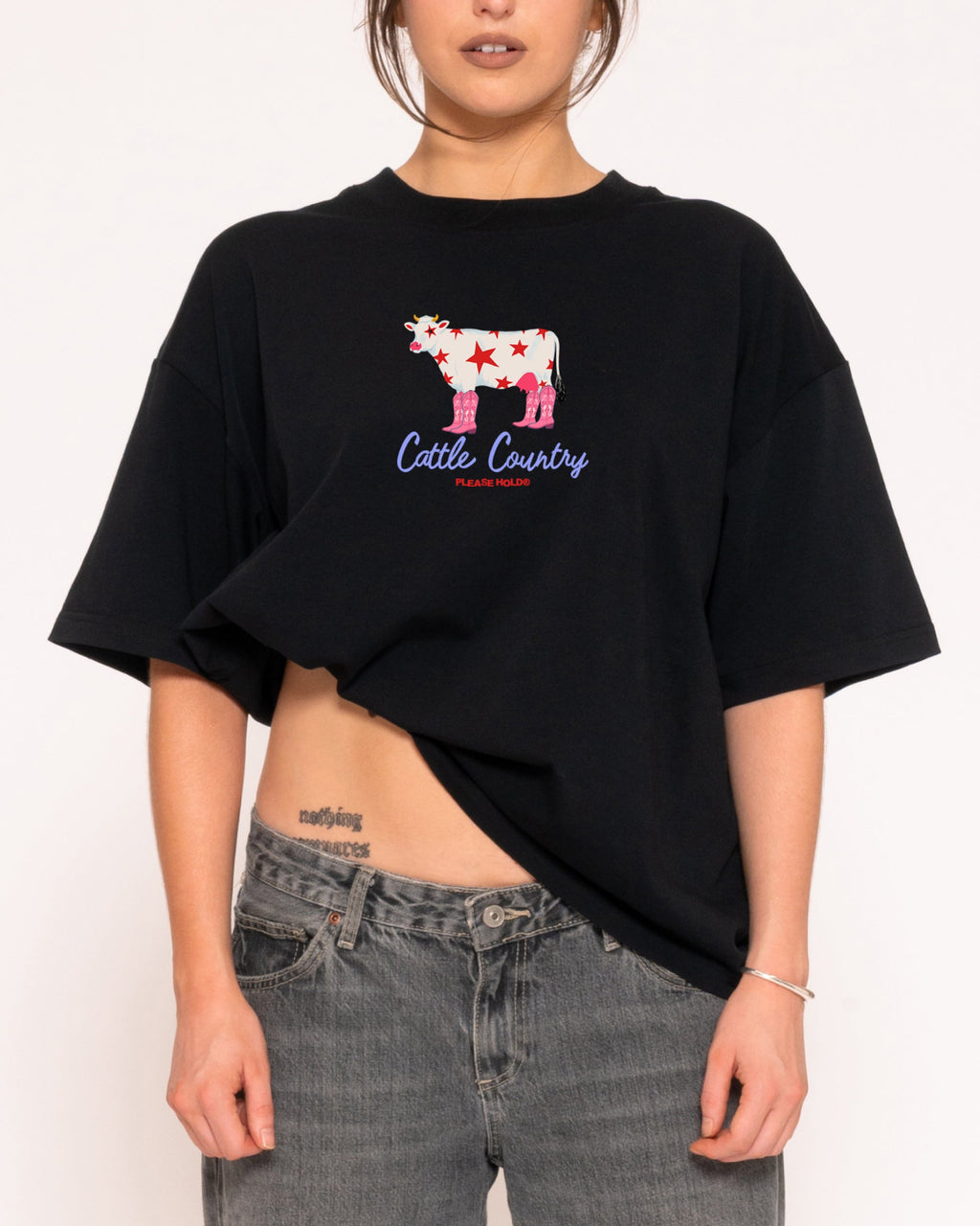 Cattle Country Boxy Crop Tee