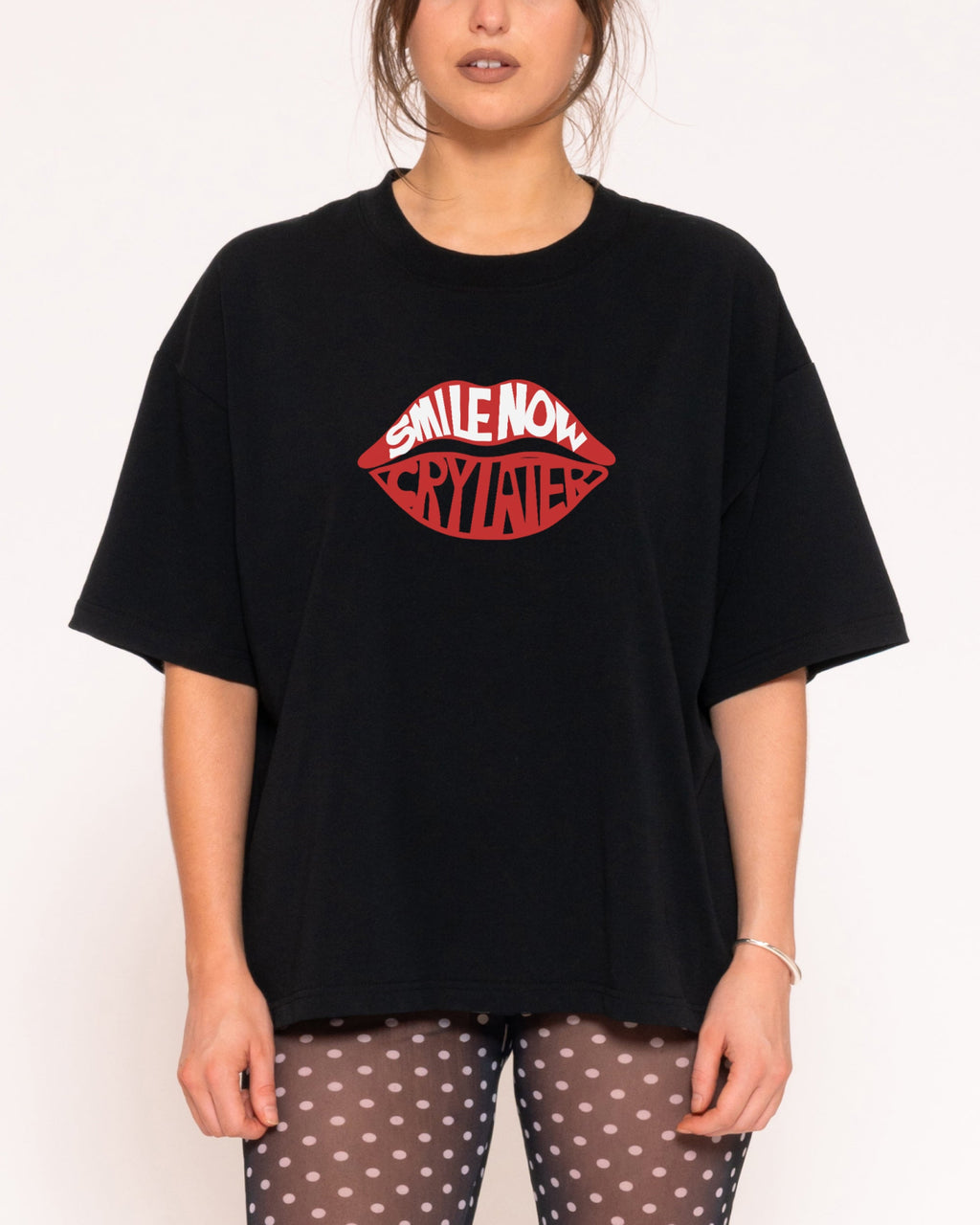 Smile Now, Cry Later Boxy Crop Tee