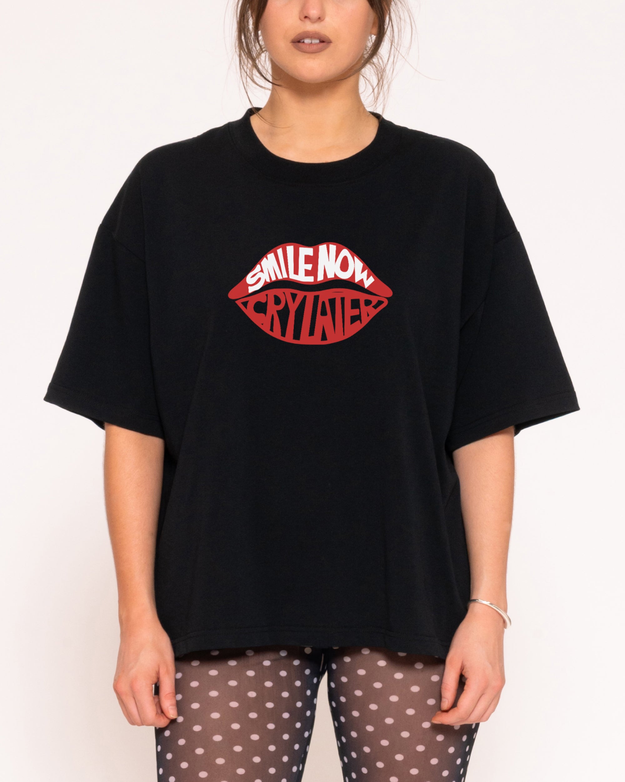 Smile Now, Cry Later Boxy Crop Tee
