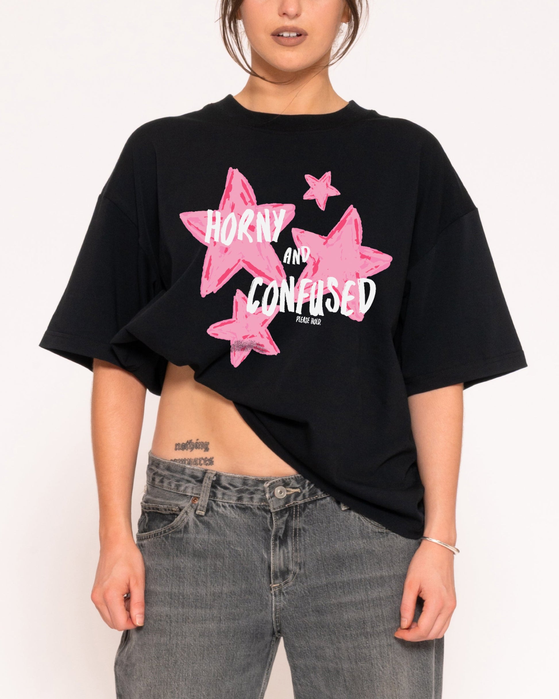Horny & Confused Boxy Crop Tee
