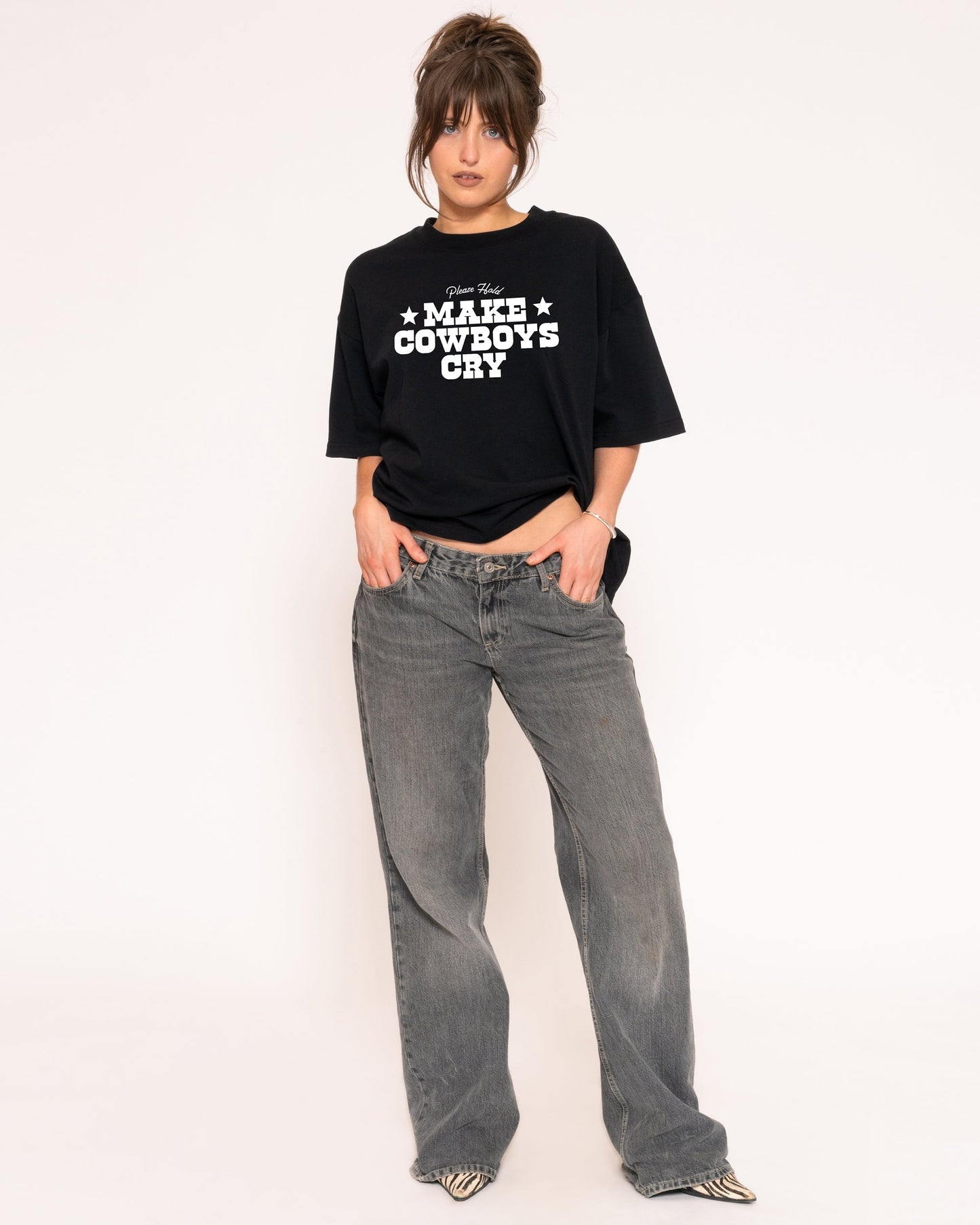 Make Cowboys Cry Boxy Crop Tee