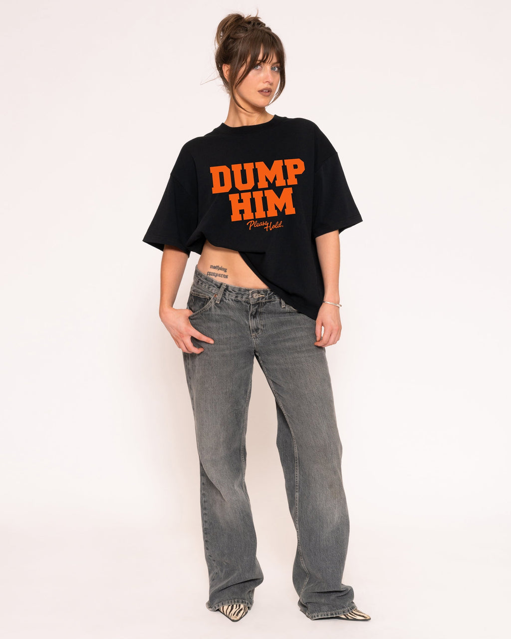 Dump Him Boxy Crop Tee