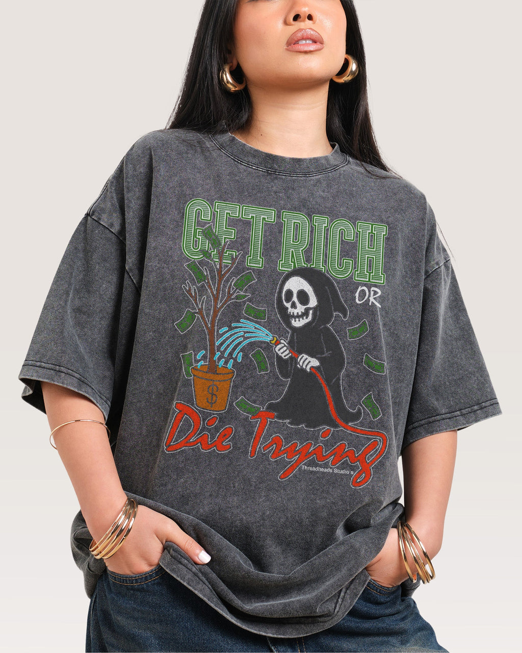 Get Rich or Die Trying Oversized Tee