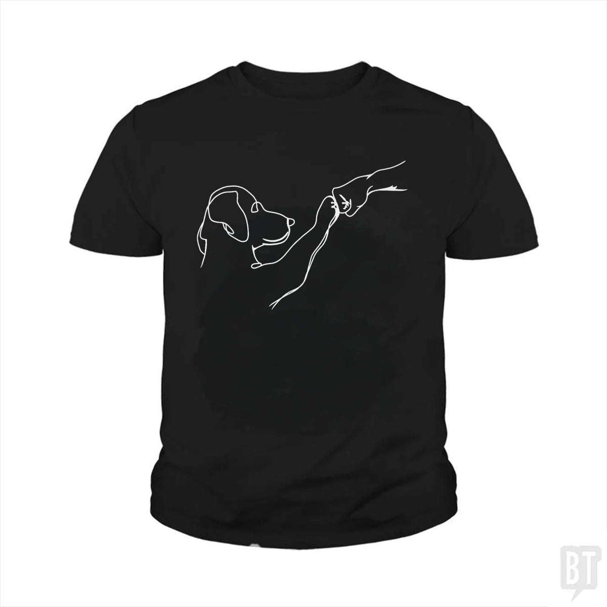 Dog and Human Fist Bump Kids Shirt