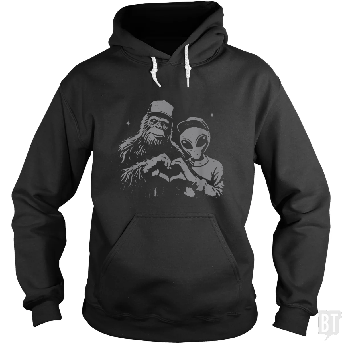 Bigfoot And Alien Hoodie