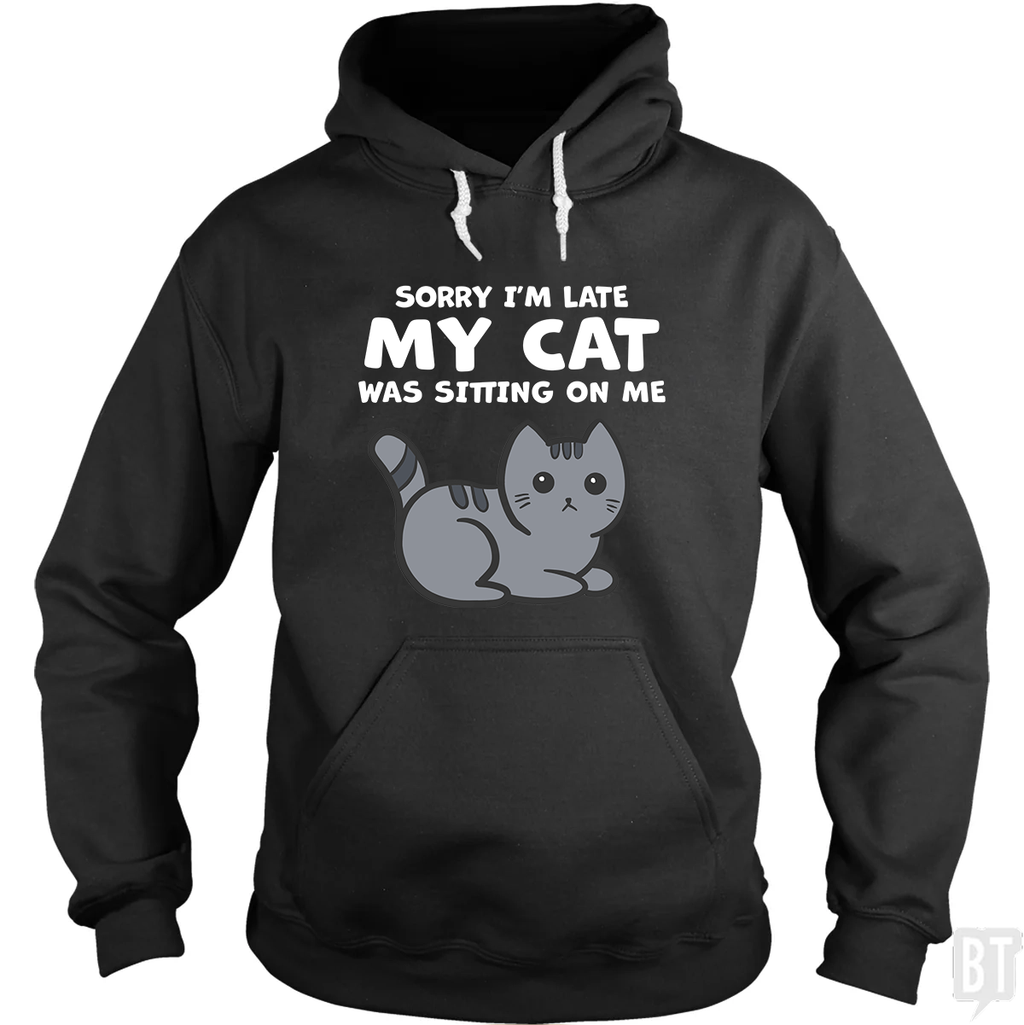 Sorry I'm Late My Cat Was Sitting On Me Hoodie