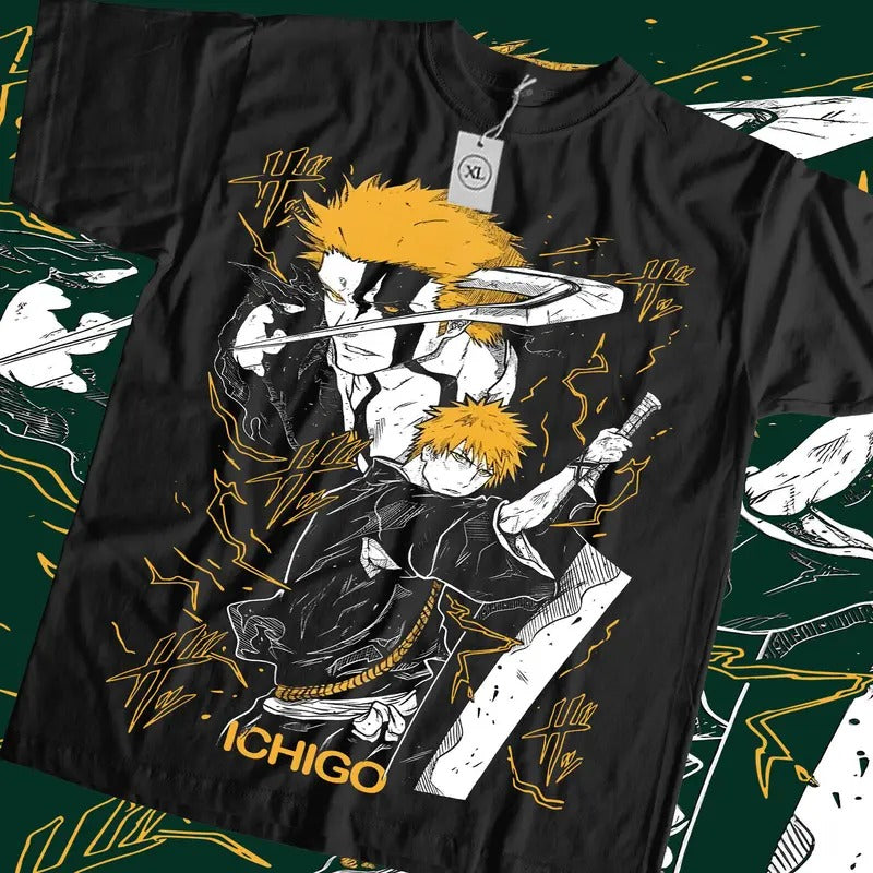 Bleach Ichigo Kurosaki Manga New S 4XL Anime Manga S 4XL T-Shirts