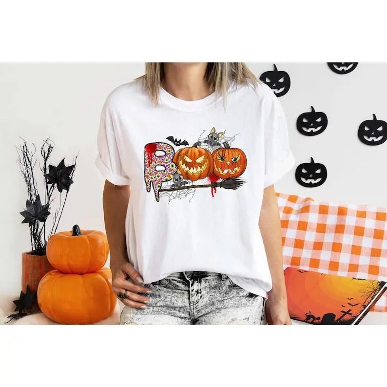 Boo Halloween Shirt Halloween Ghost Shirt Halloween Costume Halloween Party Shirt Boo Shirt Funny Halloween Shirt T-Shirts