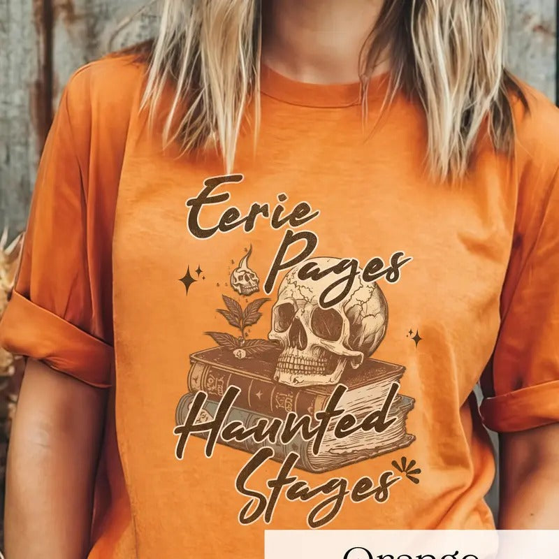 Bookish Halloween Shirt Spooky Funny Halloween Shirt Halloween Reading Shirt Halloween Book Lover T-Shirts