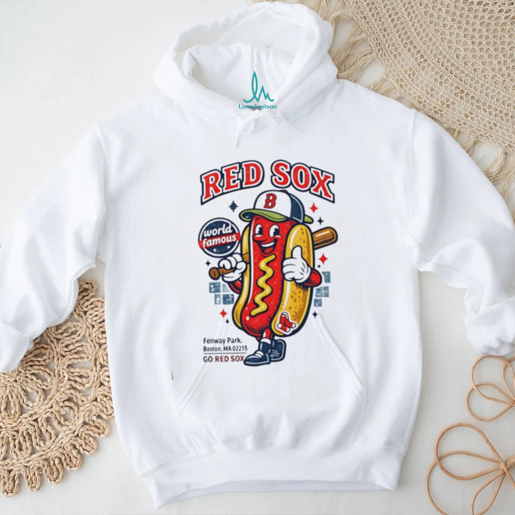 Boston Red Sox hotdog illustration shirt