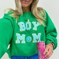 Boy Mom Letter Patch T-Shirts