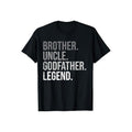 Brother Uncle Godfather Legend Fun Best Funny Uncle Casual Crew Neck Short Sleeve Tops Perfect T-Shirts