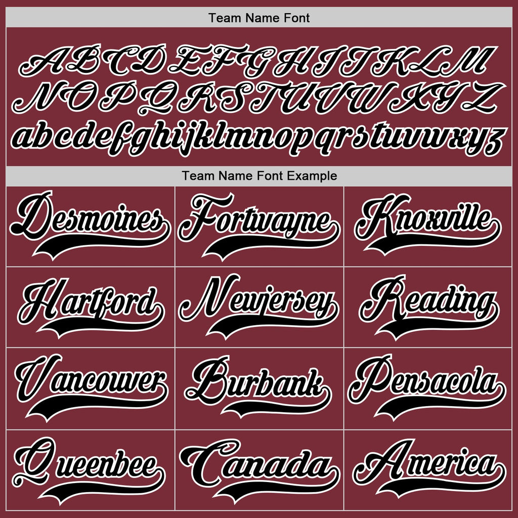 Custom Burgundy Black-White Hockey Lace Neck Jersey