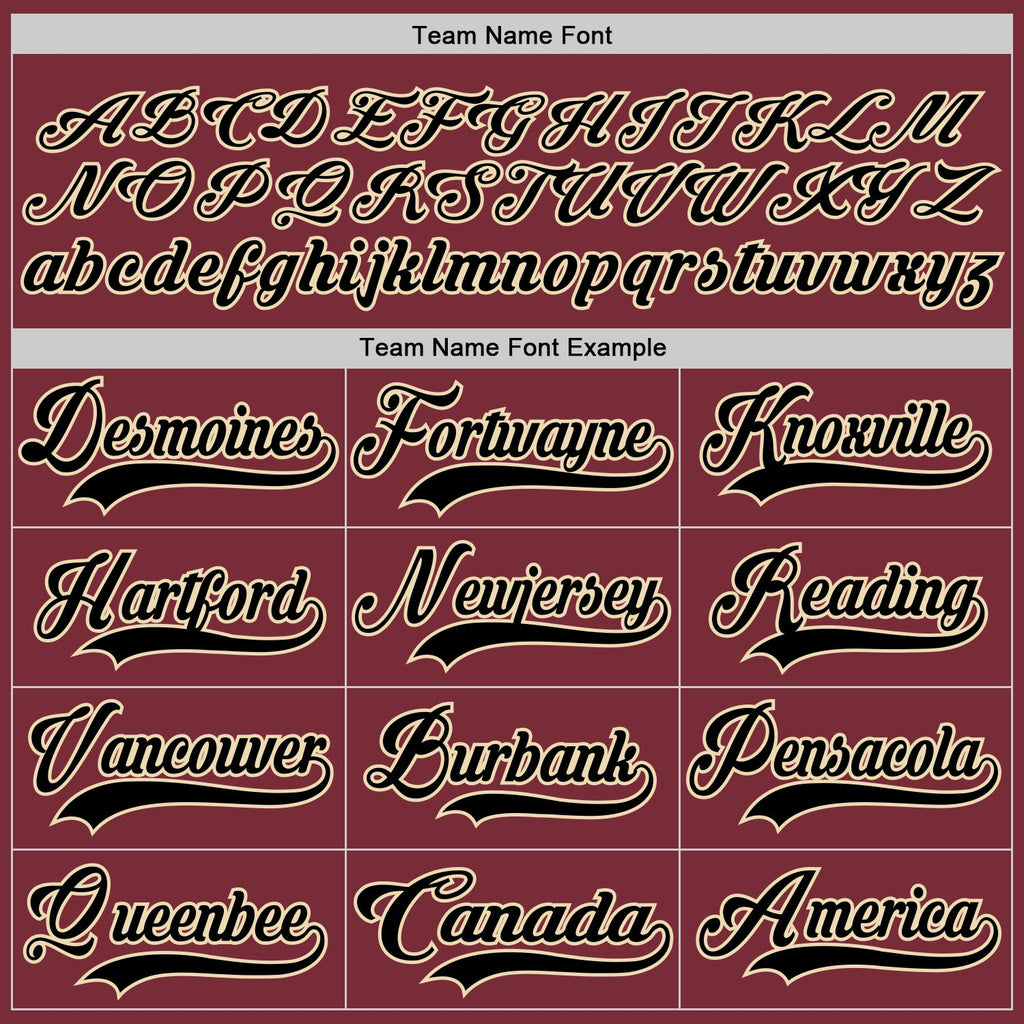 Custom Burgundy Black-Cream Hockey Lace Neck Jersey