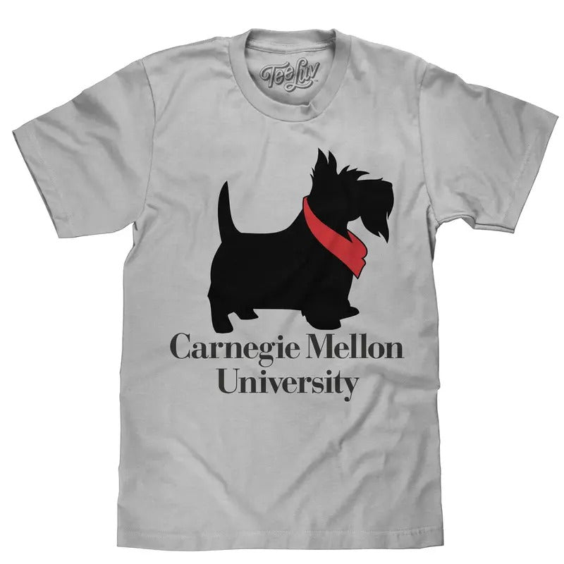 Carnegie Mellon University Scotty Dog Gray T-Shirts