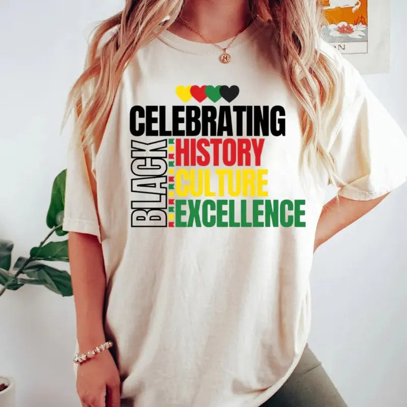 Celebrating Black Black History Month Shirt African American T-Shirts