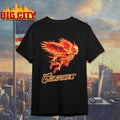 Celeritas Est 2026 Flaming Angel Skeleton Wings Speed Graphic Shirt