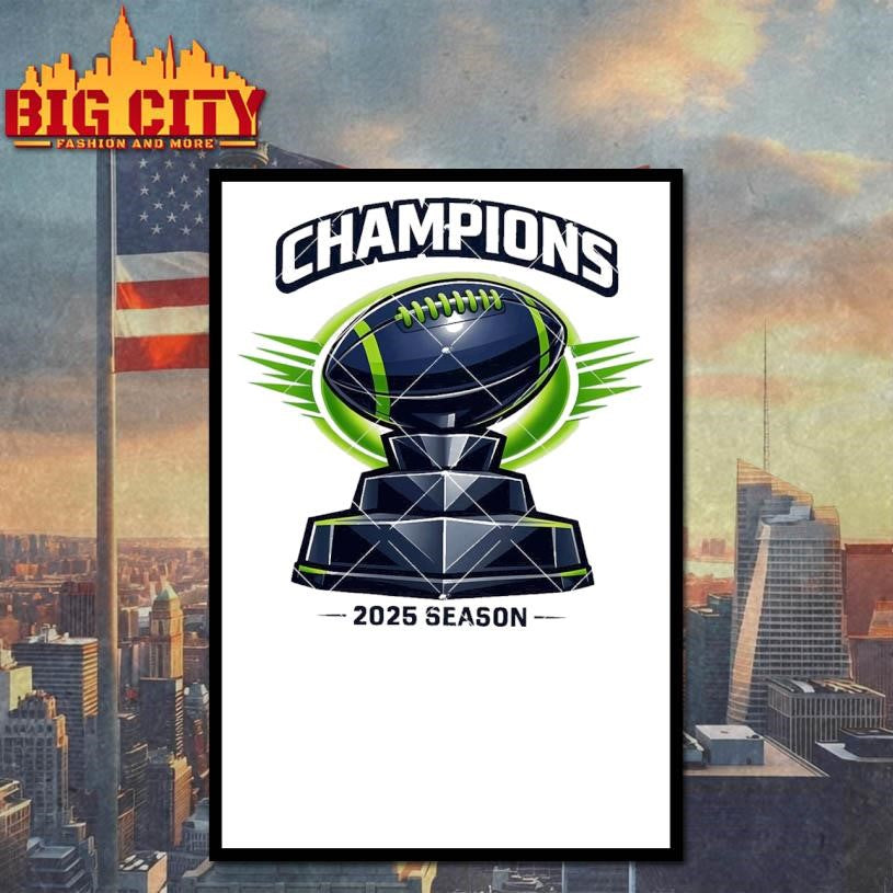 Champions 2025 Seattle Football Trophy Shirt