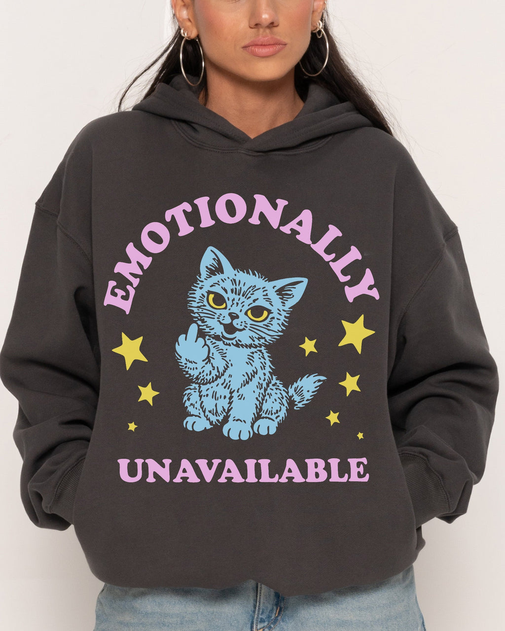 Emotionally Unavailable Cat Hoodie