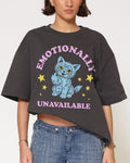Emotionally Unavailable Cat Oversized Tee