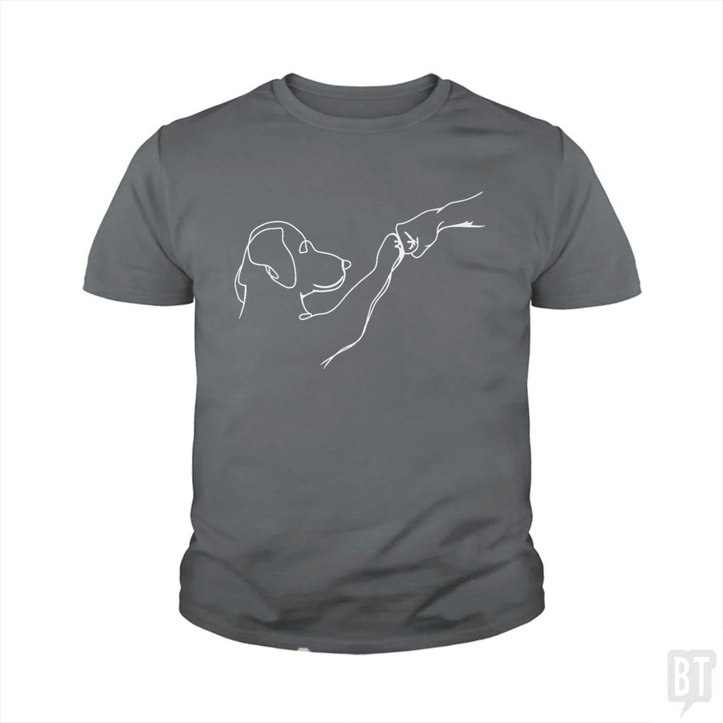 Dog and Human Fist Bump Kids Shirt