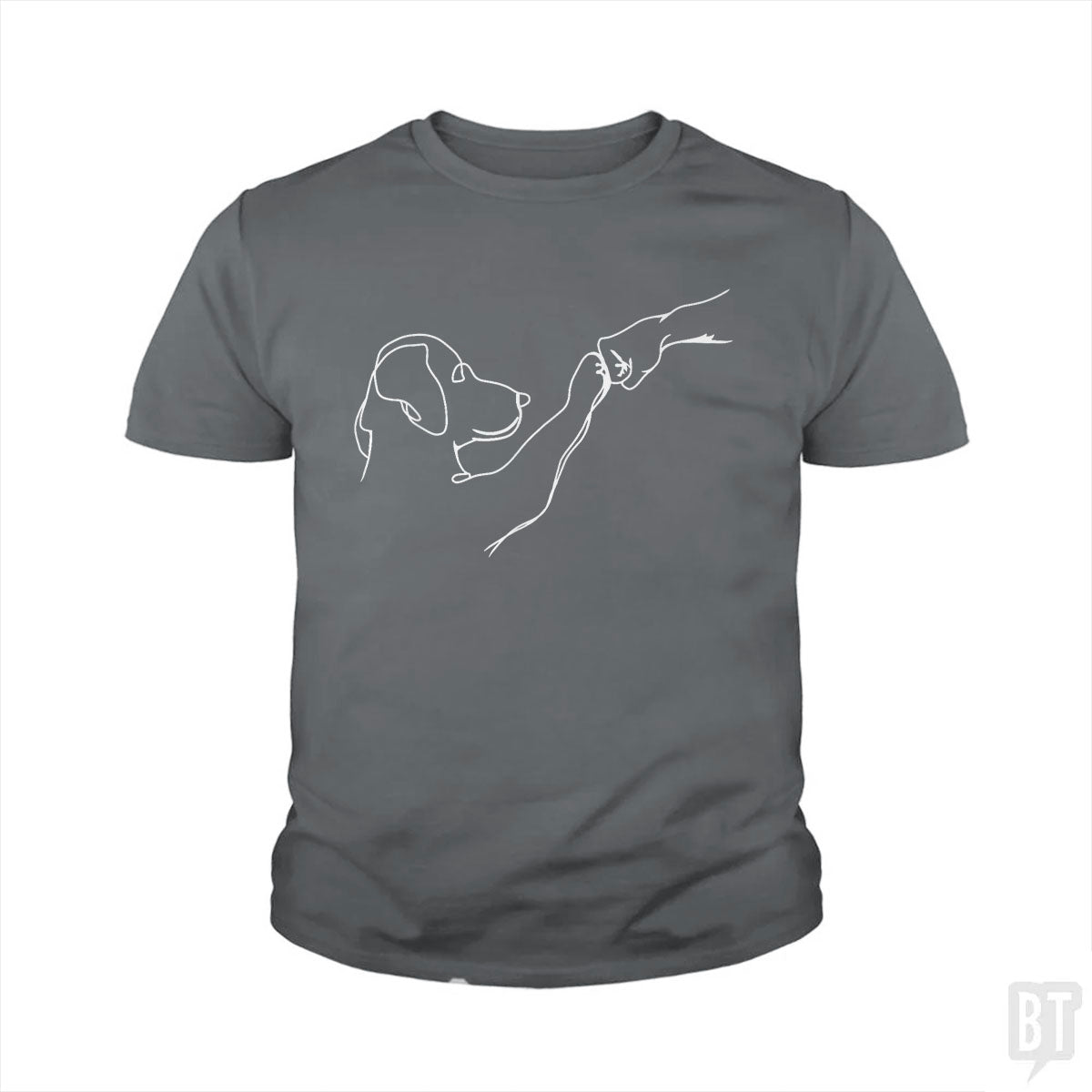 Dog and Human Fist Bump Kids Shirt