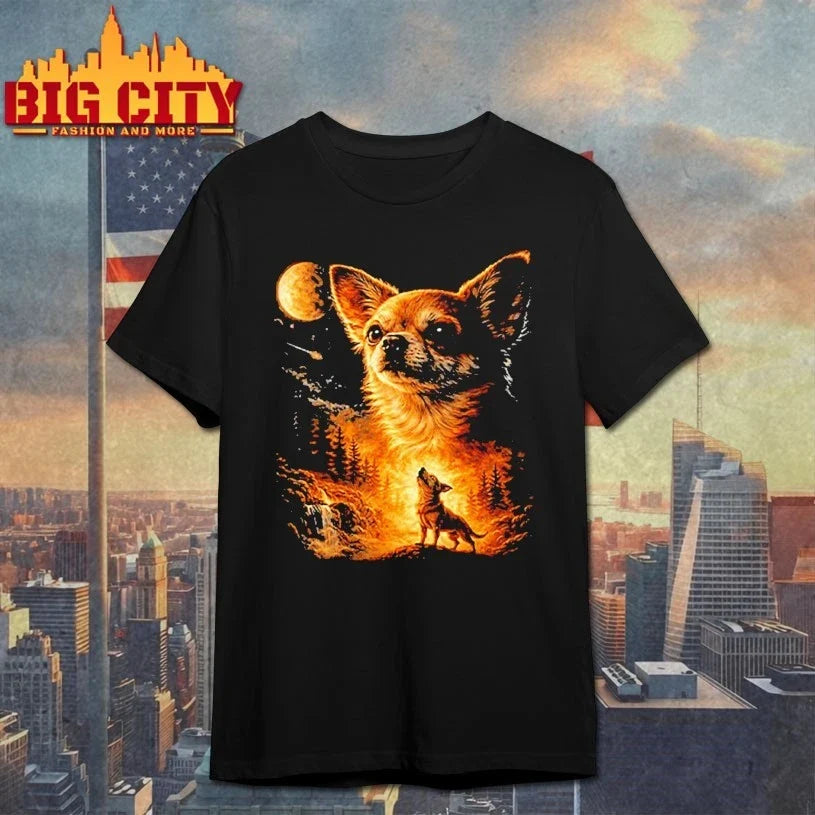 Chihuahua Howling To The Moon t-shirt