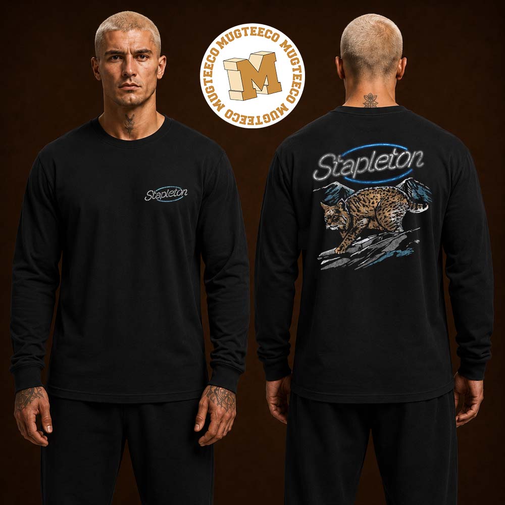 Chris Stapleton Wildcat Merch Two Sided Unisex Black Long Sleeve Shirt