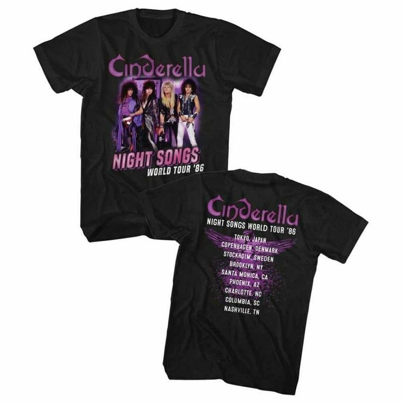 Cinderella Rock Band Night Songs World Tour '86 Shirt T-Shirts