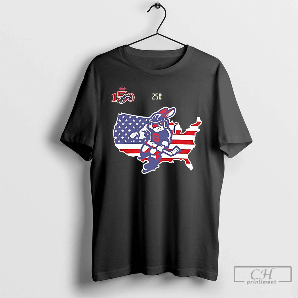 Classic 2026 Greenville Swamp Rabbits Military Appreciation Usa Map