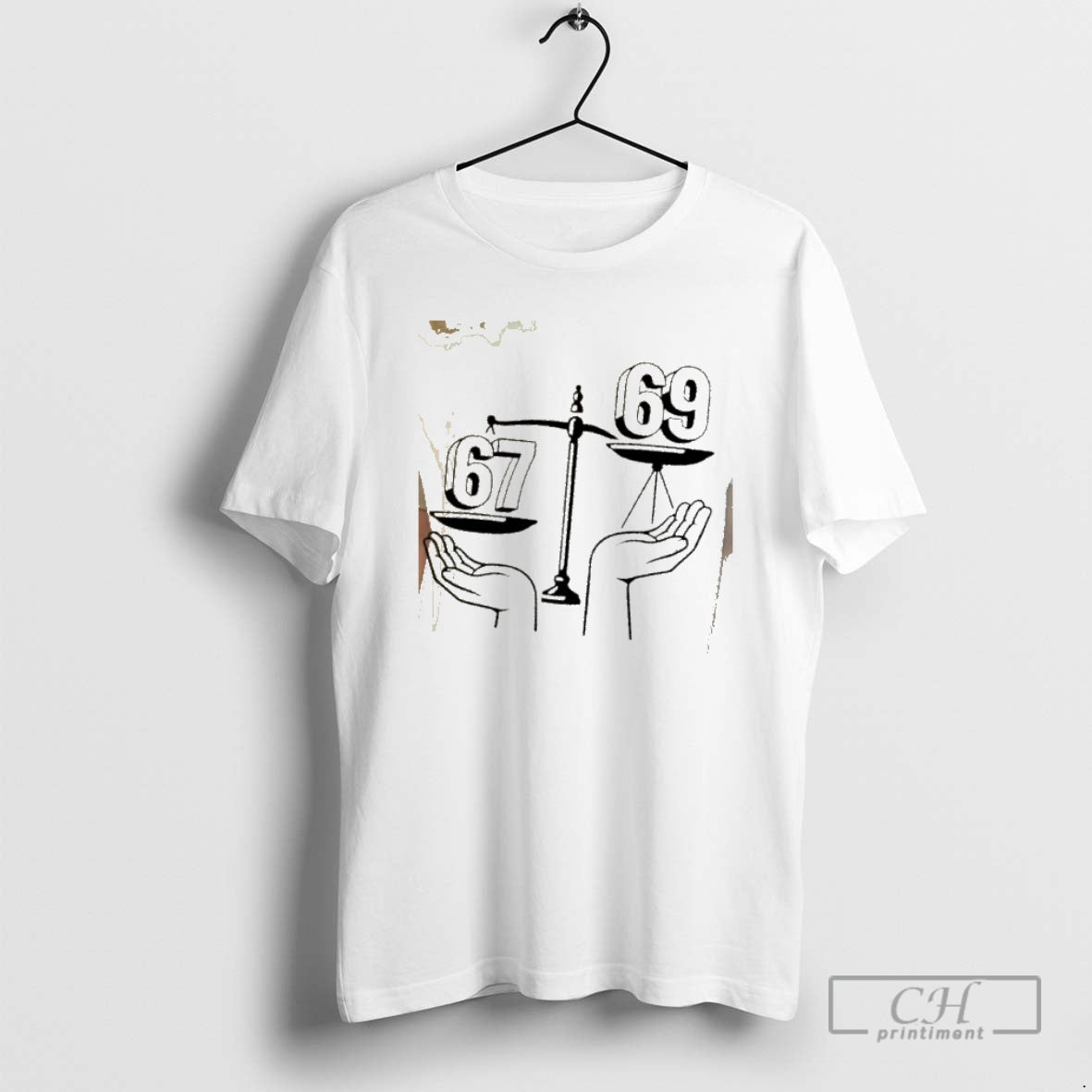 Classic 67 Vs 69 Balance Of Justice Graphic Shirt Sweater