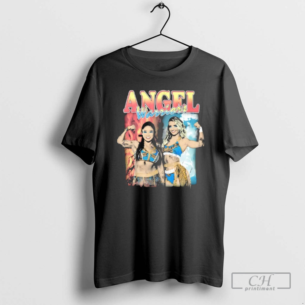 Classic Angel Warriors Fire And Ice Graphic Shirt Sweater