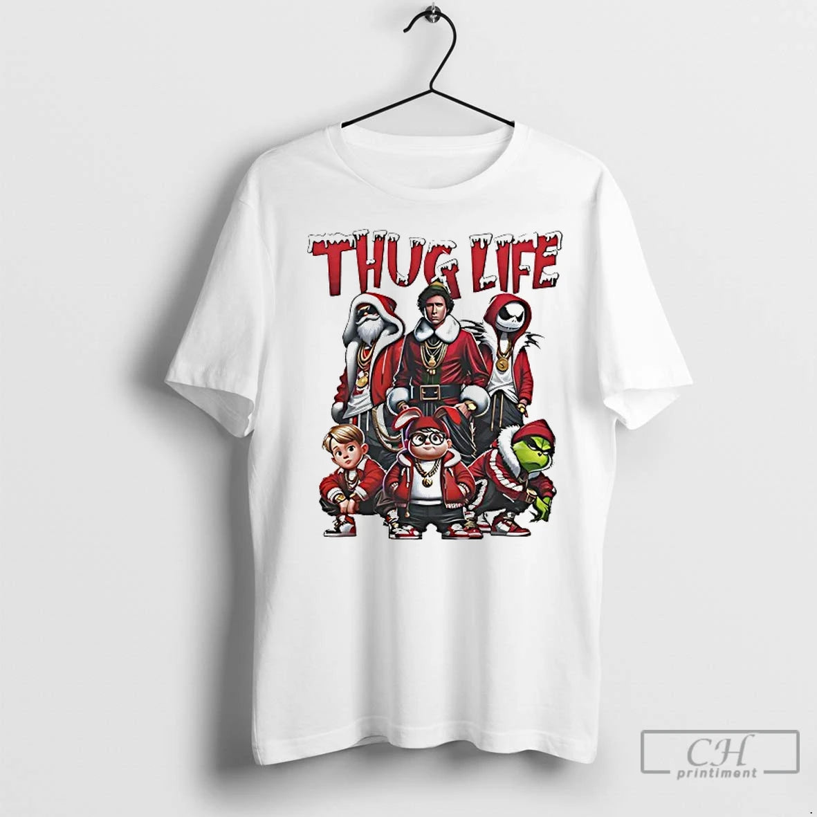 Classic Christmas Gang Thug Life Santa Grinch Jack Skellington Friends