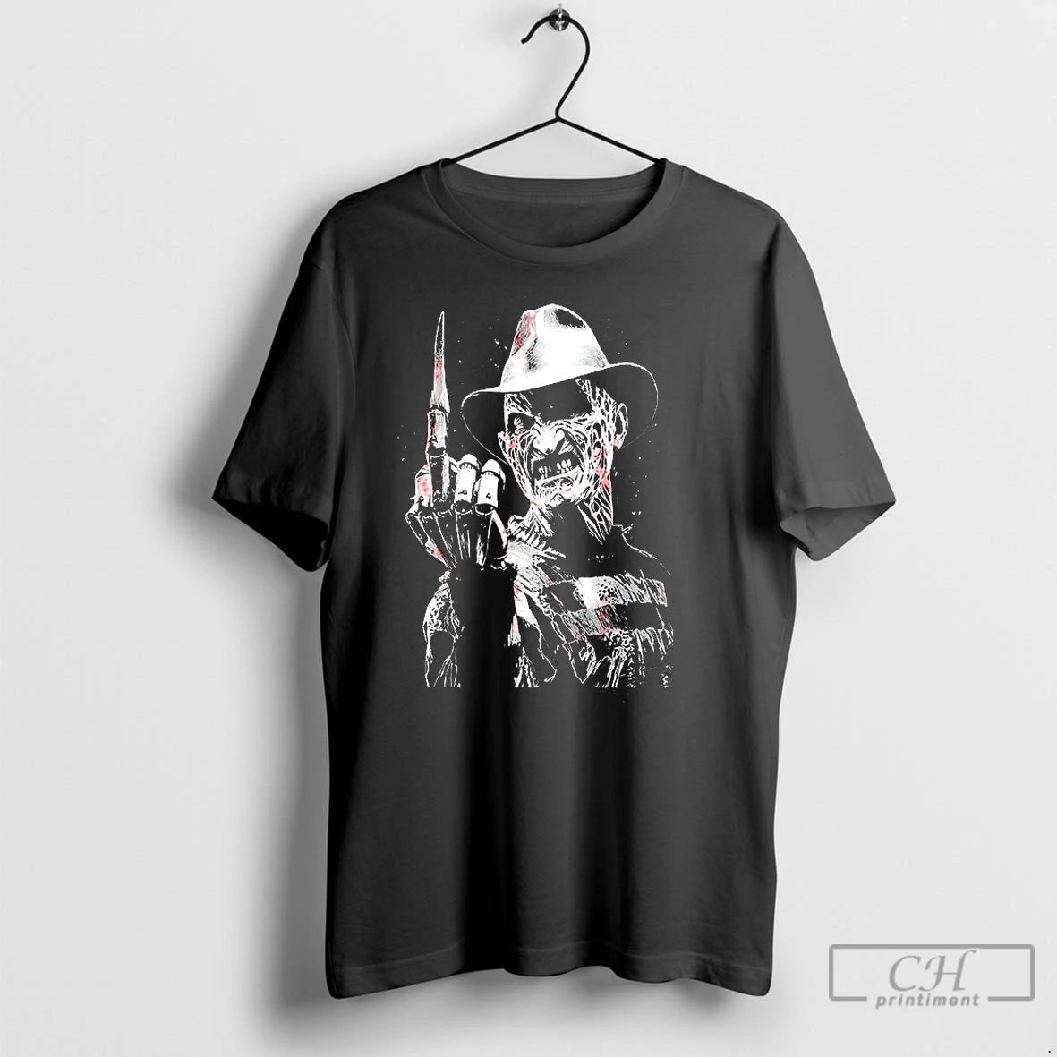 Classic Freddy Krueger Middle Finger A Nightmare On Elm Street Character Horror Halloween