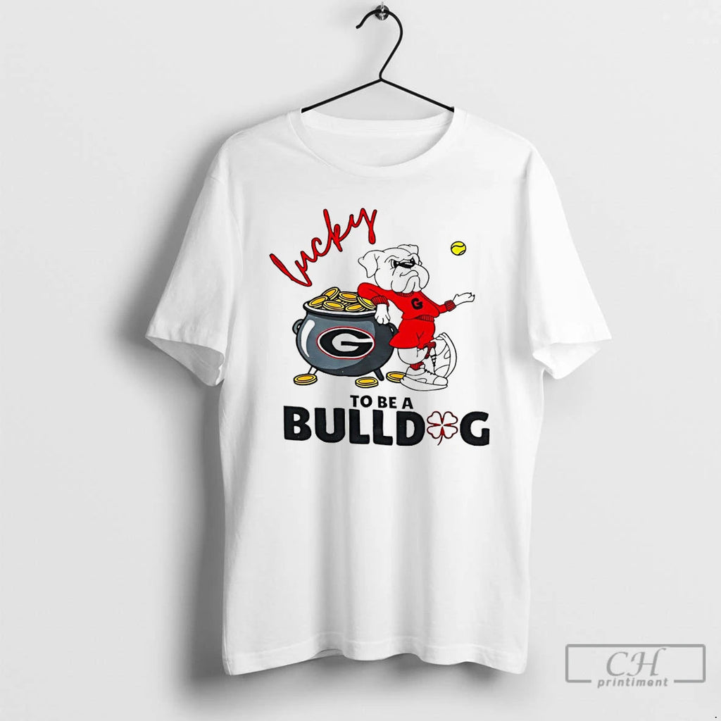Classic Georgia Bulldogs Lucky To Be A Bulldog St Patricks Day Unisex T-shirt, Sweatshirt, Hoodie, Long Sleeve Tee (Image 1)