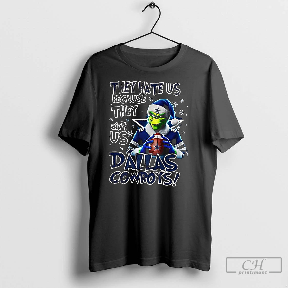 Classic Grinch They Hate Us Because They Aint Us Dallas Cowboys Christmas