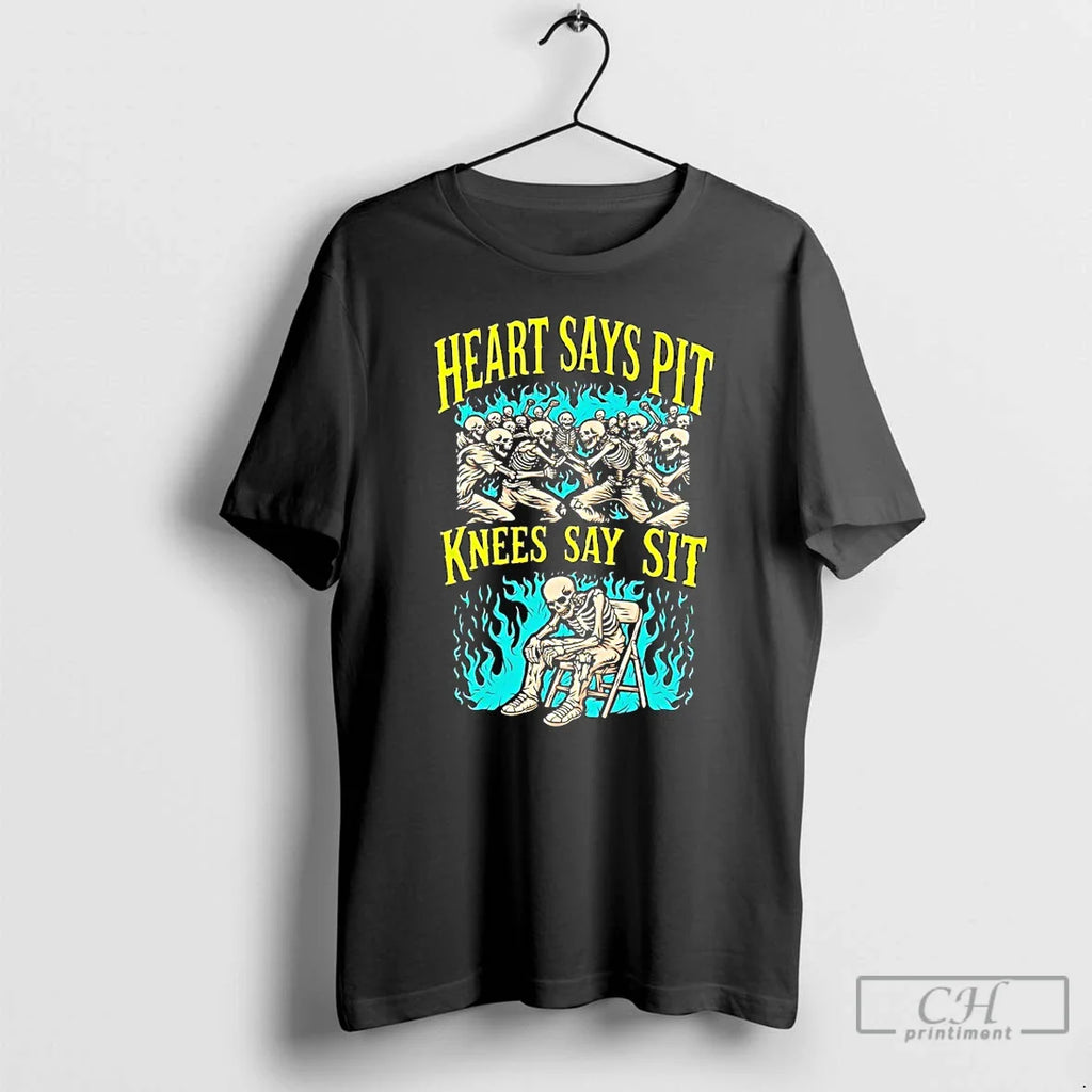 Classic Heart Says Pit Knees Say Sit