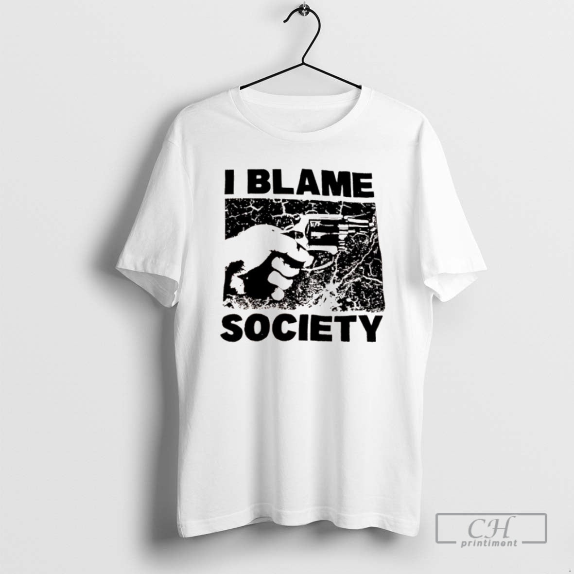 Classic I Blame Society Graphic Shirt Sweater