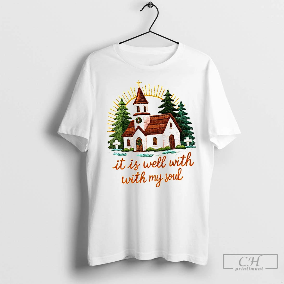 Classic It Is Well With My Soul Christmas Church Scene